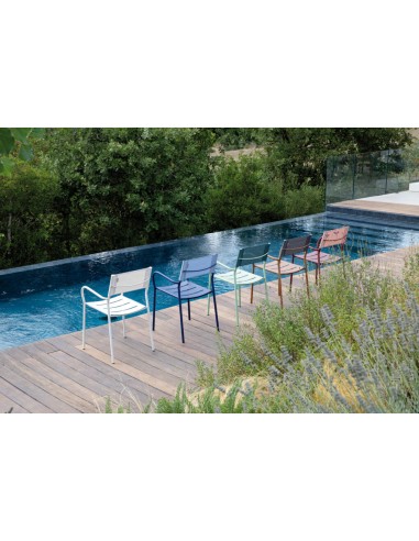 SEDIE-POLTRONE: vendita online VERA POLTRONA METALLO H.45CM LAGUNA SCHIENALE TESSUTO ICE CUBE in offerta