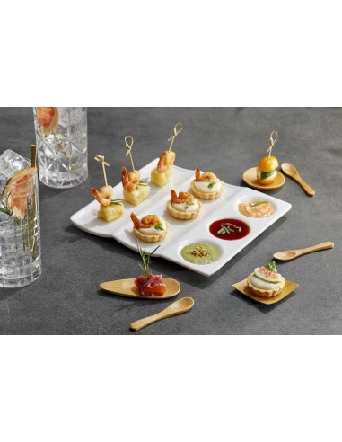 PIATTI: vendita online PIATTO 3 SCOMPARTI RETTANGOLARE CM.23X21X1,5H LEONE in offerta