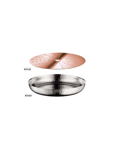 VASSOI-TAGLIERI: vendita online GRIGLIA SCOLAGHIACCIO Ø CM.28 ACCIAIO INOX COLOR RAME in offerta
