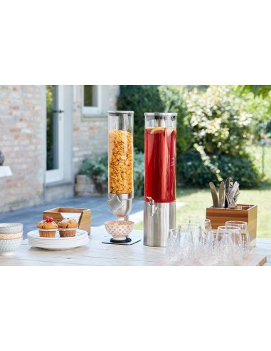 DISTRIBUTORI-ESPOSITORI: vendita online DISPENSER SUCCHI REFRIGERANTE IN VETRO E ACCIAIO LT.3 H.48 in offerta