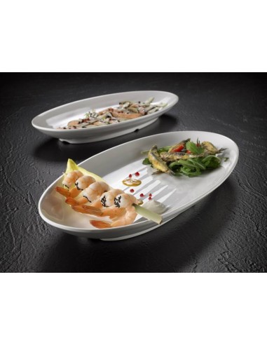 LE PERLE: vendita online VASSOIO OVALE LE PERLE MELAMINA CM.50X23X5H LEONE in offerta