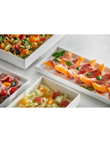 VASSOI-TAGLIERI: vendita online VASSOIO VENEZIA CM.32,5X26,5X3 IN MELAMINA BIANCO LEONE in offerta