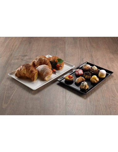 VASSOI-TAGLIERI: vendita online VASSOIO TOPAZIO NERO 30X20 IN MELAMINA LEONE in offerta