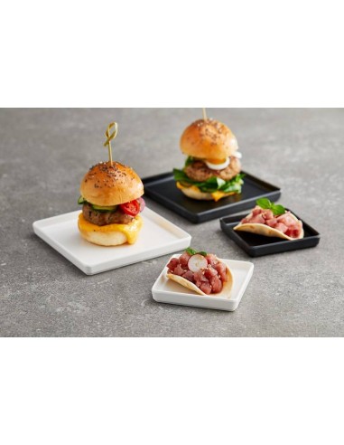 FINGER FOOD MELAMINA: vendita online PIATTO QUADRATO CM.8X8X1,3 MELAMINA BIANCO LEONE in offerta