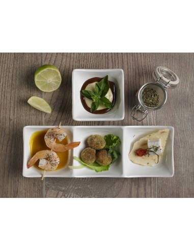 LE PERLE: vendita online COPPETTA QUADRATA 8,5x8,5x4,5 CM - 90 ML. IN MELAMINA BIANCO LE PERLE LEONE in offerta