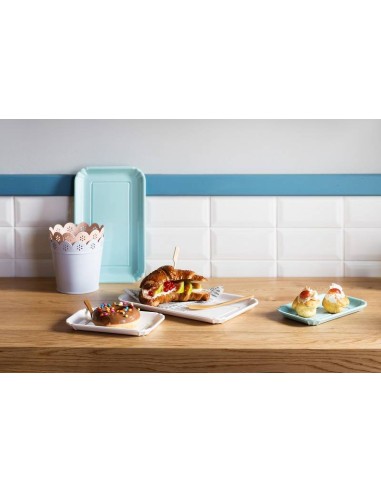 VASSOI-TAGLIERI: vendita online VASSOIO BIGNE' RETTANGOLARE 17.5x11 cm IN MELAMINA BIANCO in offerta