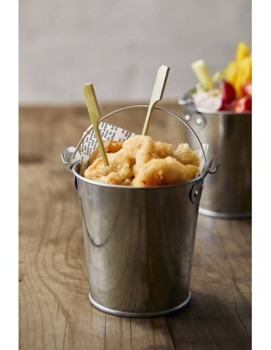 FINGER FOOD ACCIAIO: vendita online SECCHIELLO MINI IN LATTA 11X10CM IN COLORE ACCIAIO LEONE in offerta
