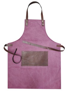 GREMBIULI: vendita online GREMBIULE WOSDE IN CANVAS E SIMILPELLE TU BORDEAUX CON TASCA E LACCI BARRIQUE CM 57X80 CON PETTORIN...