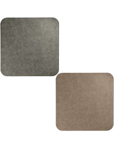TOVAGLIETTE-RUNNER-SOTTOBICCHIERI: vendita online COVER PER TAVOLO IN SIMILPELLE CM.80X80 DOUBLE FACE ROCCIA+TORTORA in offerta