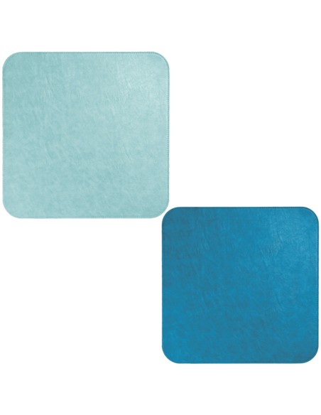 TOVAGLIETTE-RUNNER-SOTTOBICCHIERI: vendita online COVER PER TAVOLO IN SIMILPELLE CM.80X80 DOUBLE FACE ACQUA+ AVIAZIONE in off...