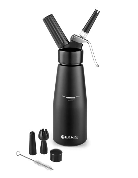 ACCESSORI: vendita online SIFONE PER PANNA KITCHEN LINE NERO LT. 0, 95 DIM. Ø MM.95X320H in offerta