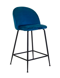 SGABELLI: vendita online SGABELLO SAMMI VELLUTO BLU STRUTTURA NERO in offerta