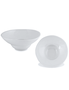 FINGER FOOD PORCELLANA: vendita online PIATTINO PASTA BOWL MINI CM.16 YOKO IN PORCELLANA BIANCO in offerta