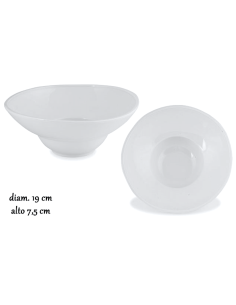 FINGER FOOD PORCELLANA: vendita online PIATTINO PASTA BOWL MINI CM.19 YOKO IN PORCELLANA BIANCO in offerta
