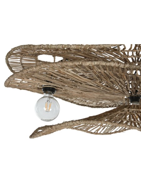 LAMPADE-LAMPADARI-SERIE LUMINOSE: vendita online LAMPADARIO DA SOFFITTO CM.112X29X50H FIBRA NATURALE LA217884 in offerta