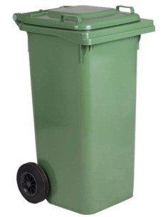 BIDONI: vendita online BIDONE SPAZZATURA QUADRO LT.240 VERDE CON RUOTE 72x58x106 in offerta