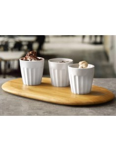 FINGER FOOD PORCELLANA: vendita online BICCHIERINO CM.6 H.6 IN PORCELLANA BIANCO DUBAI LEONE in offerta