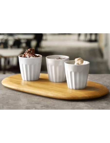 FINGER FOOD PORCELLANA: vendita online BICCHIERINO CM.6 H.6 IN PORCELLANA BIANCO DUBAI LEONE in offerta
