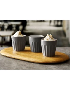 FINGER FOOD PORCELLANA: vendita online BICCHIERINO CM.6 H.6 IN PORCELLANA GRIGIO DUBAI LEONE in offerta
