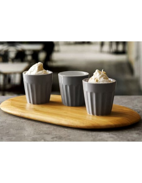 FINGER FOOD PORCELLANA: vendita online BICCHIERINO CM.6 H.6 IN PORCELLANA GRIGIO DUBAI LEONE in offerta