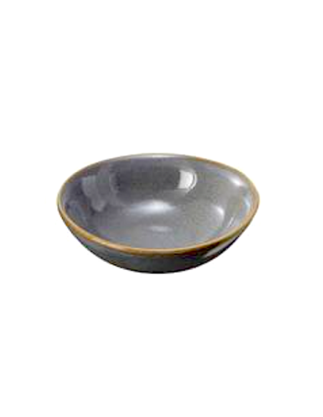 FINGER FOOD PORCELLANA: vendita online PIATTINO TONDO HOKKAIDO CM.9X2,25H GRIGIO IN PORCELLANA LEONE in offerta