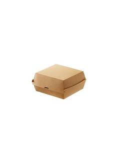 CONTENITORI PER ASPORTO: vendita online BOX HAMBURGER IN CARTONCINO AVANA CM. 10,5X10,5X8,5H CONFEZIONE 50 PEZZI LEONE in off... 2
