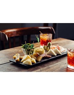 VASSOI-TAGLIERI: vendita online VASSOIO SUSHI RETTANGOLARE CM.50X25X2H IN MELAMINA NERO LEONE in offerta 2