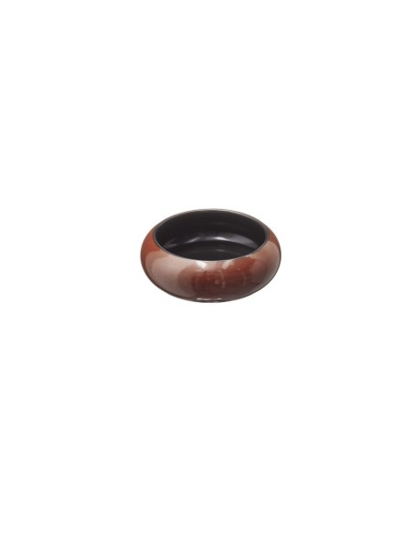 PIATTI: vendita online PIATTINO TONDO ZANZIBAR CM.15X5,5H IN PORCELLANA MARRONE/NERO LEONE in offerta