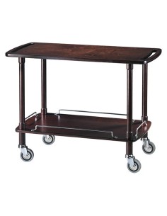 CARRELLI: vendita online CARRELLO SERVIZIO 2 RIPIANI METALCARRELLI WENGE' IN LEGNO MASSELLO in offerta