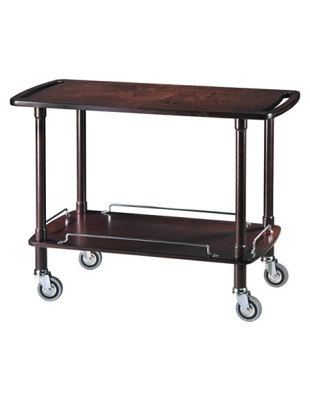 CARRELLI: vendita online CARRELLO SERVIZIO 2 RIPIANI METALCARRELLI WENGE' IN LEGNO MASSELLO in offerta