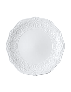 PIATTI: vendita online PIATTO PANE REGINA CM. 16 IN PORCELLANA BIANCA CON DECORI IN RILIEVO TABLE TOP in offerta