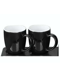 BOCCALI-MUG-CALICI-TIKI: vendita online SET 2 TAZZE BOLLITORE NERE RICAMBIO EVA NERO KAUFGUT in offerta