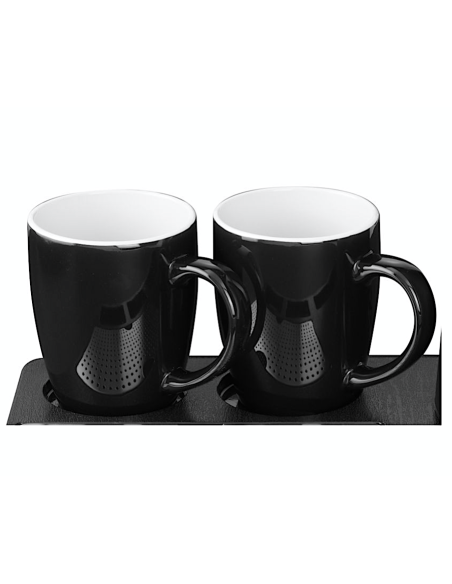 BOCCALI-MUG-CALICI-TIKI: vendita online SET 2 TAZZE BOLLITORE NERE RICAMBIO EVA NERO KAUFGUT in offerta