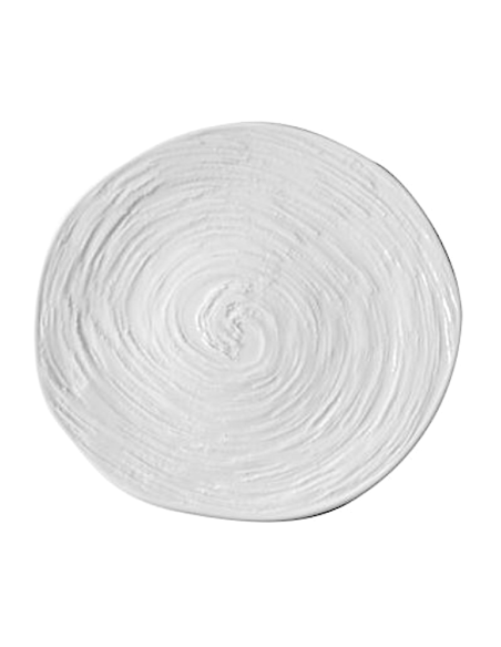 MATRIX: vendita online PIATTO PRESENTAZIONE MATRIX CM. 20, 5 IN PORCELLANA BIANCA CON DECORO IN RILIEVO TABLE TOP in offerta