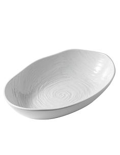 MATRIX: vendita online VASSOIO OVALE FONDO MATRIX CM. 25X16,5X6,5H IN PORCELLANA BIANCA TABLE TOP in offerta