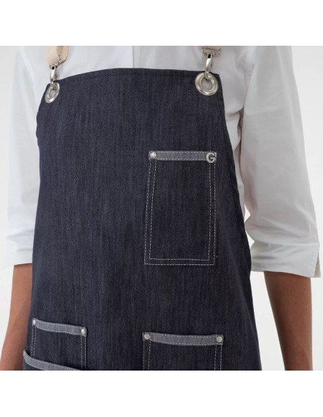 GREMBIULI: vendita online GREMBIULE PAROS IN JEANS BLU GIBLOR'S in offerta
