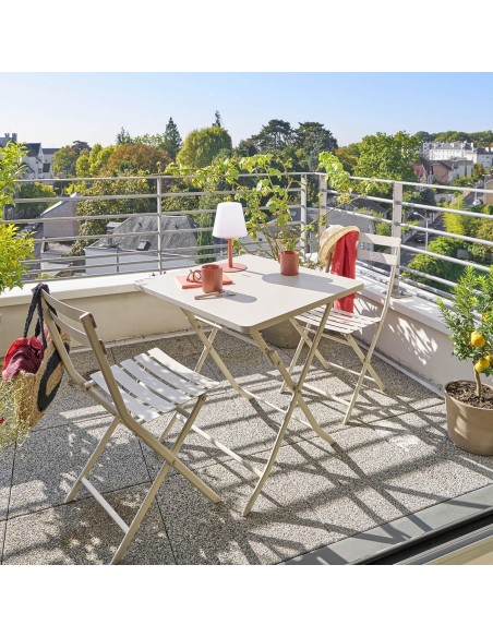 TAVOLI: vendita online TAVOLO QUADRATO DA GIARDINO PIEGHEVOLE CM.70X70 GREENSBORO ARGILLA HESPERIDE in offerta