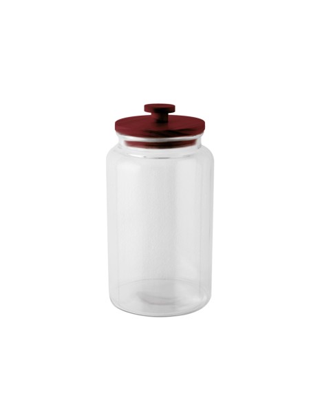DISTRIBUTORI-ESPOSITORI: vendita online BARATTOLO CEREALI LT.4,1 RADICI IN VETRO CON COPERCHIO LEGNO CM.16X29,5H in offerta