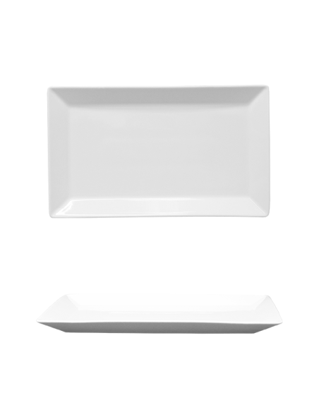 PIATTI: vendita online PIATTO RETTANGOLARE BIANCO CM.29X17,5 IN PORCELLANA ATLANTIS KIMI SATURNIA in offerta