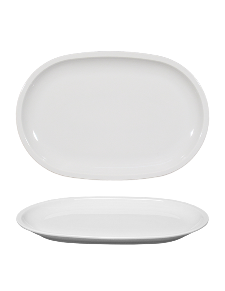 PIATTI: vendita online PIATTO OVALE BIANCO CM.33 ATLANTIS ROMA CHICAGO IN PORCELLANA SATURNIA in offerta