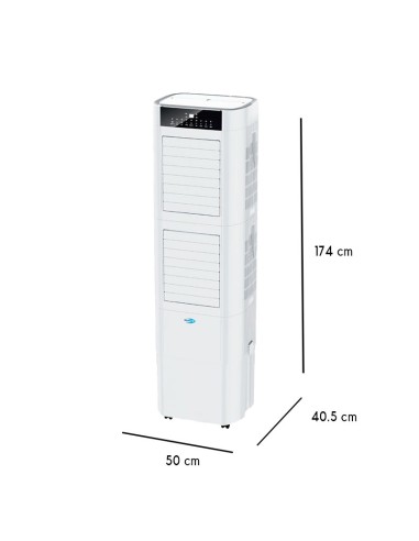 RAFFRESCATORI: vendita online RAFFRESCATORE ECO FRESH AIR BREZZA 170 BIANCO H.172CM 10000M3/H CON FILTRO POLIFOSFA in offerta