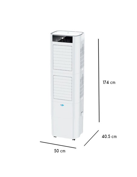 RAFFRESCATORI: vendita online RAFFRESCATORE ECO FRESH AIR BREZZA 170 BIANCO H.172CM 10000M3/H CON FILTRO POLIFOSFA in offerta