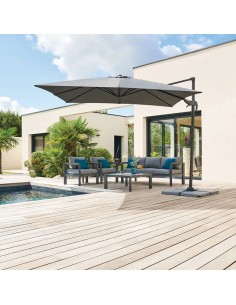OUTLET: vendita online OMBRELLONE ELEA HESPERIDE 3 X 3 METRI ARDESIA IN ALLUMINIO (NO BASE) in offerta 2