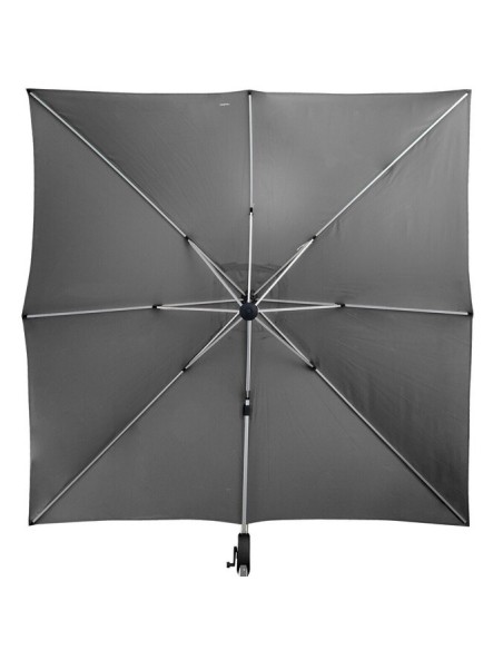 OMBRELLONI: vendita online OMBRELLONE EQUADOR HESPERIDE 3X3 GRIGIO IN ALLUMINIO (BASE NON INCLUSA) in offerta