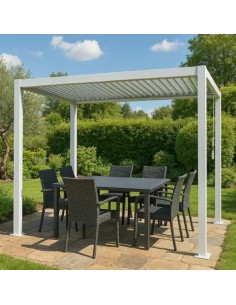OMBRELLONI: vendita online PERGOLA BIOCLIMATICA TENERIFE MT.3X4 H.250 BIANCO SALMAR in offerta 2