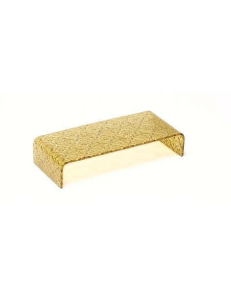 ALZATE-PORTATORTE-ESPOSITORI: vendita online ALZATINA IN VETRO GIALLO RETTANGOLARE CM.21X9X4,5H AMBAR COMAS in offerta