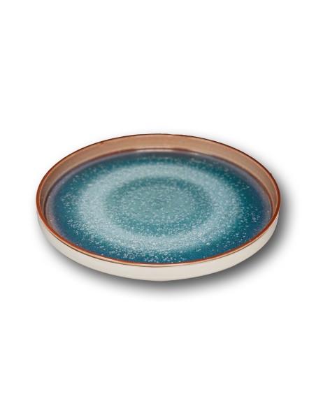 PIATTI: vendita online PIATTO PIANO ATLANTIS OSLO CM.24 BORDATO IN PORCELLANA SATURNIA in offerta