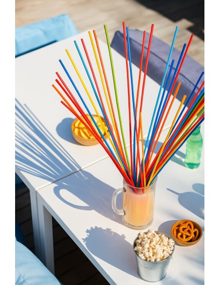 ACCESSORI: vendita online CONFEZIONE 250 CANNUCCE IN PLASTICA BIO LEONE 75 CM COLORI ASSORTITI in offerta