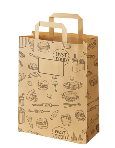 ACCESSORI: vendita online CONFEZIONE 50 BUSTE TAKE AWAY LEONE 26 X 14 X ALTEZZA 32 CM IN CARTA KRAFT in offerta