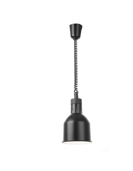 OUTLET: vendita online LAMPADA TERMICA CILINDRICA REGOLABILE NERA CM.70/ 150 W.250 HENDI in offerta